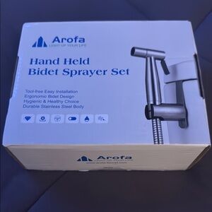 Arofa Hand Held Bidet Sprayer Set. Brand new sealed box.
